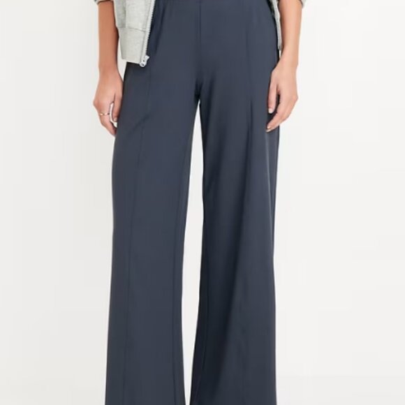 Old Navy High-Waisted PowerSoft Trouser Pants navy blue - Picture 1 of 4